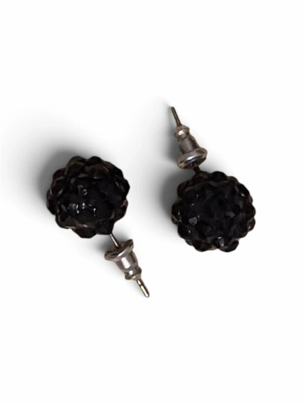 Black Crystal Cluster Stud Earrings - Women's Accessories